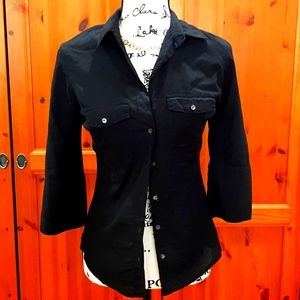 Black Button Down Blouse
